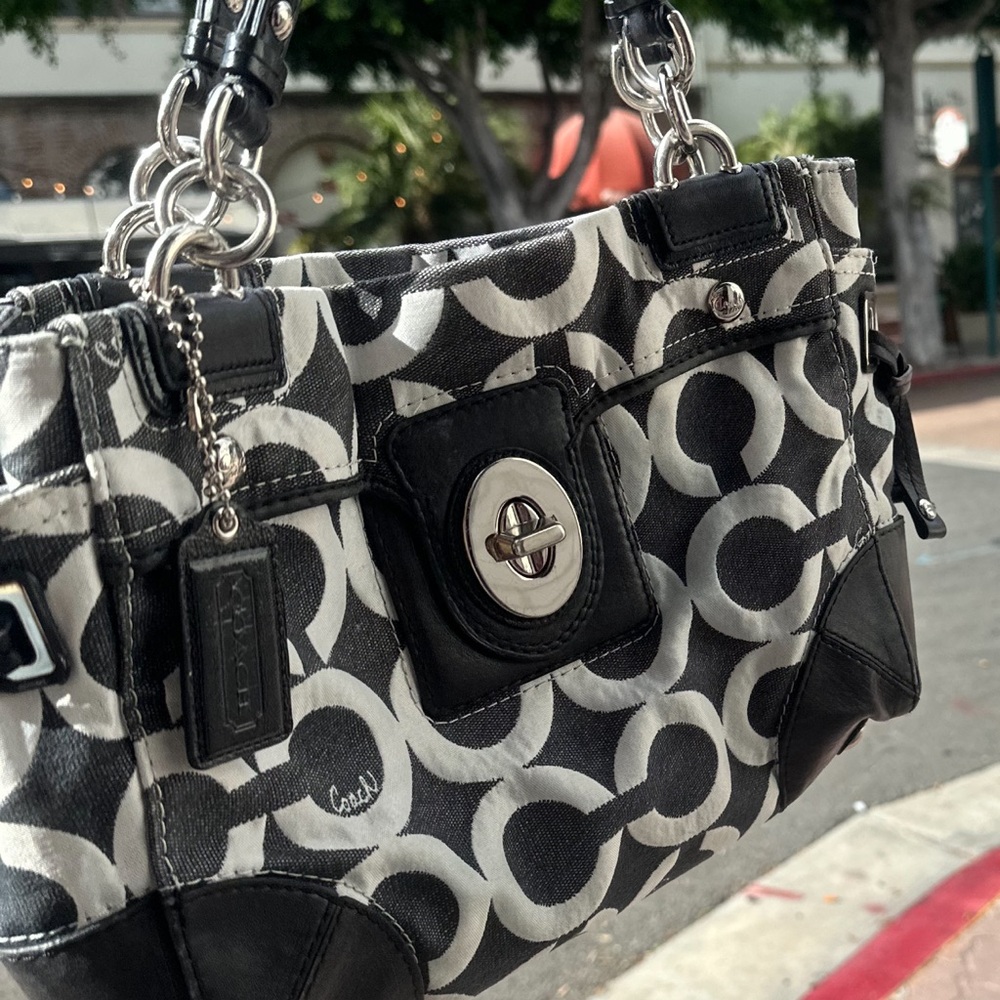 Coach Monochrome Signature Shoulder Bag